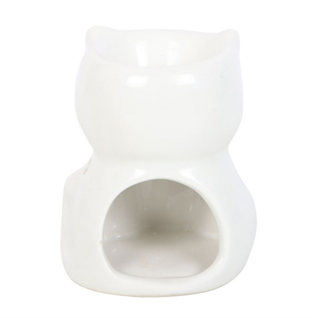 White Happy Cat Oil Burner 🇬🇧