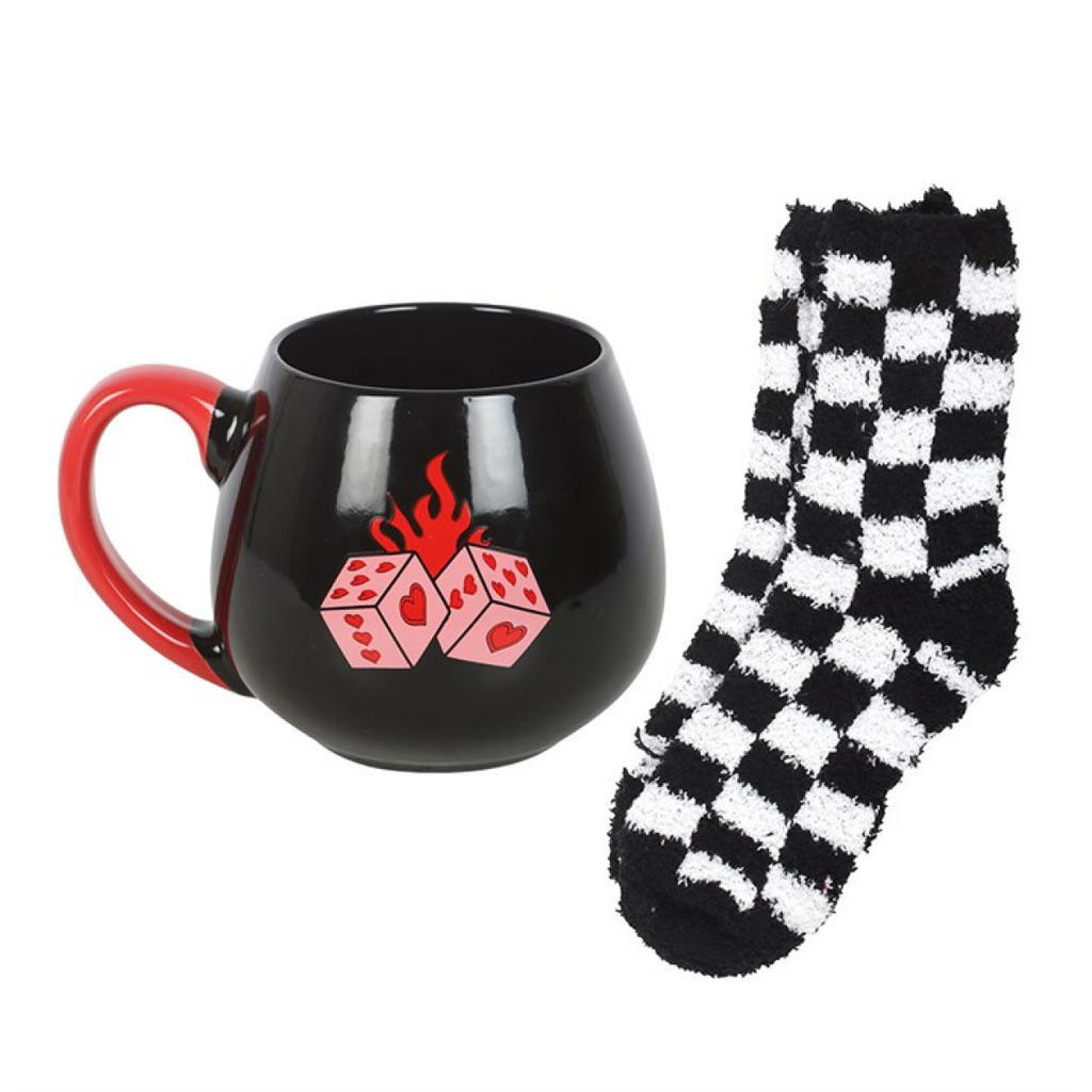 Black Dice Mug and Socks Set 🇬🇧