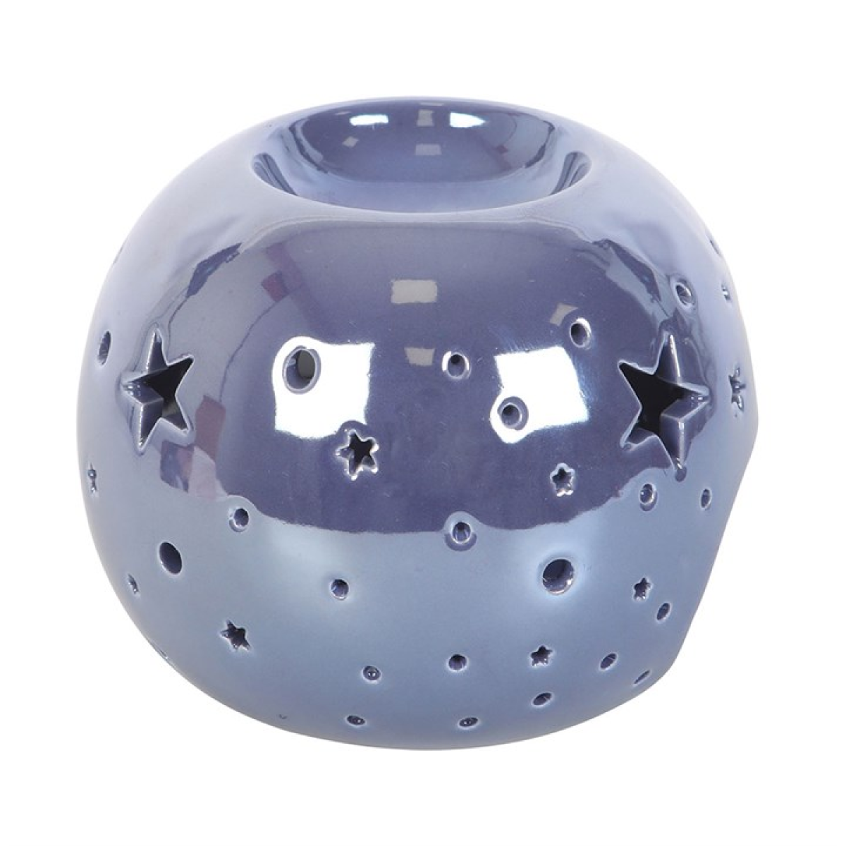 *Purple Iridescent Star Ceramic Oil Burner and Wax Warmer 🇬🇧