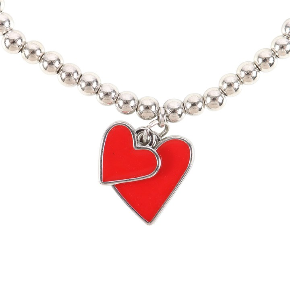 All You Need Is Love Beaded Heart Charm Bracelet 🇬🇧