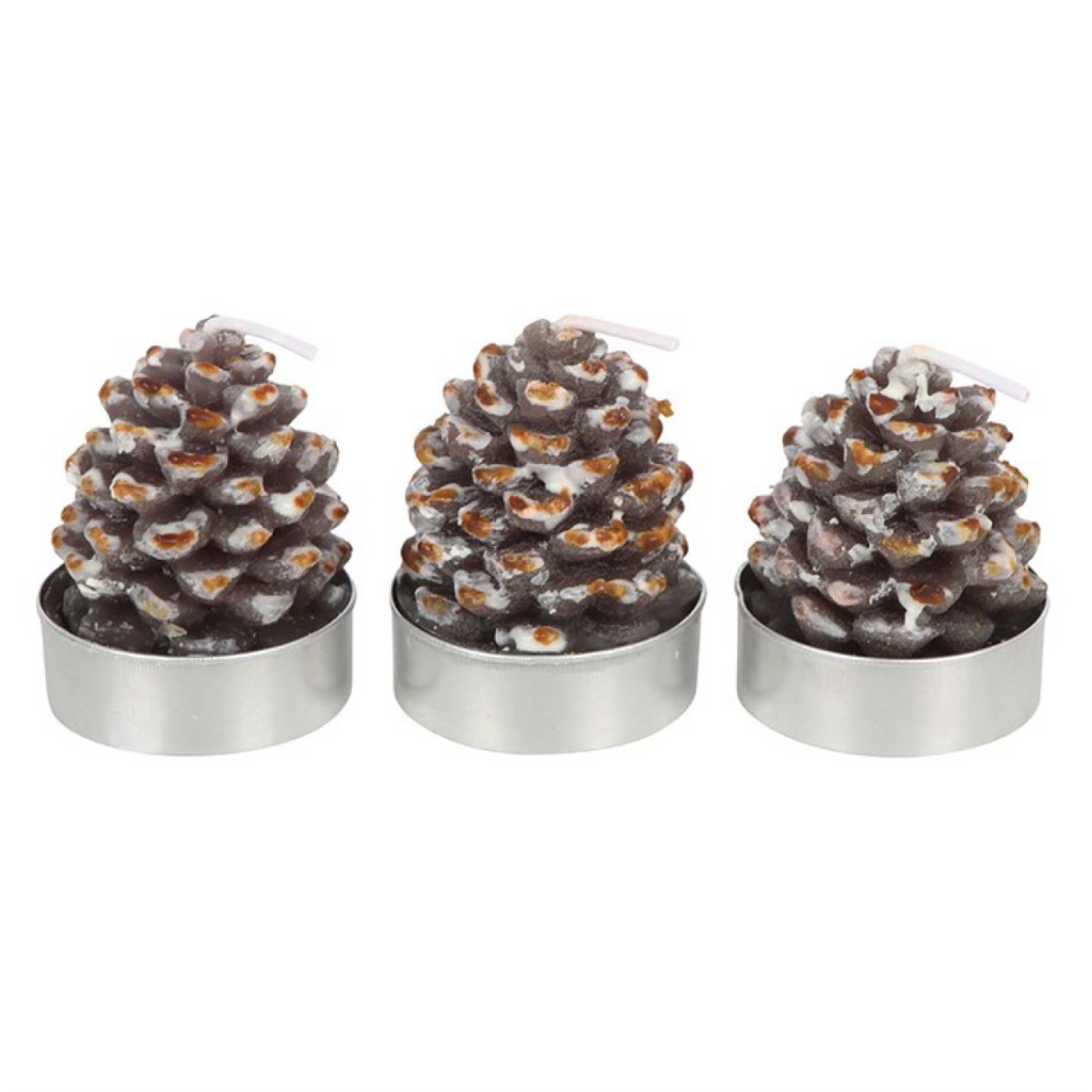 Set of 6 Pinecone Tealight Candles 🇬🇧