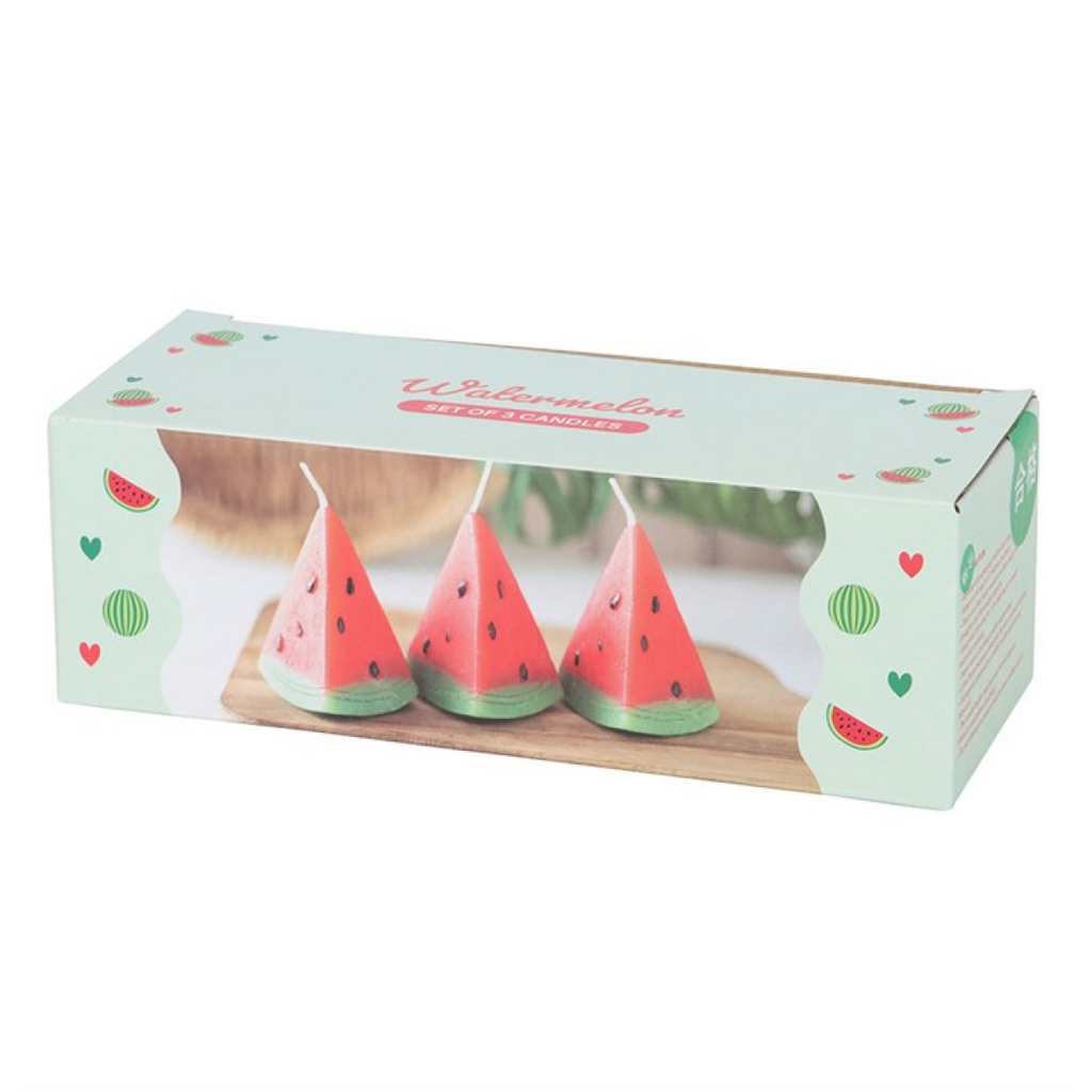 Set of 3 Watermelon Shaped Candles 🇬🇧