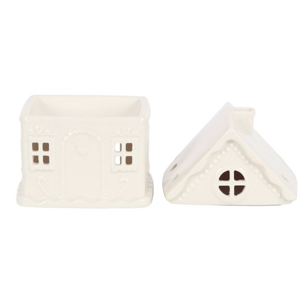 *White Gingerbread House Ceramic Oil Burner 🇬🇧