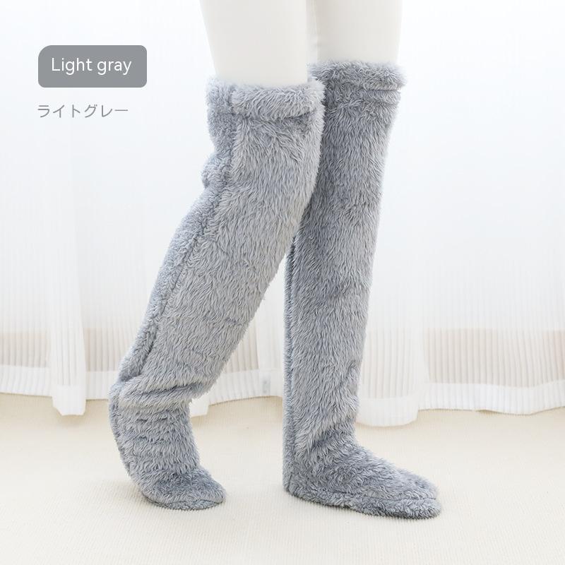Over Knee High Fuzzy Long Socks Winter 🇨🇳
