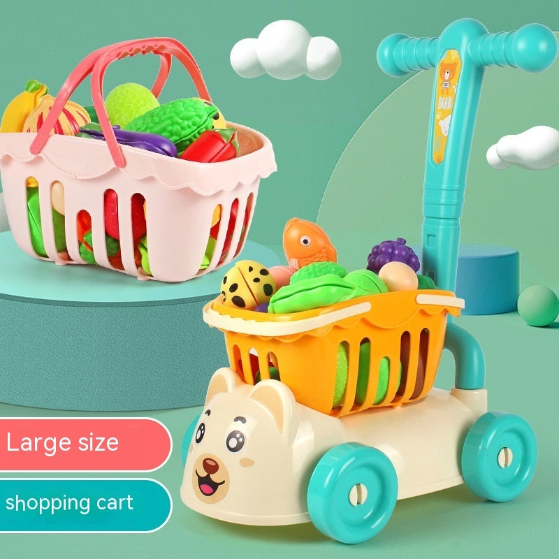 Children's Supermarket Kitchen Toy Simulation Trolley 🇨🇳