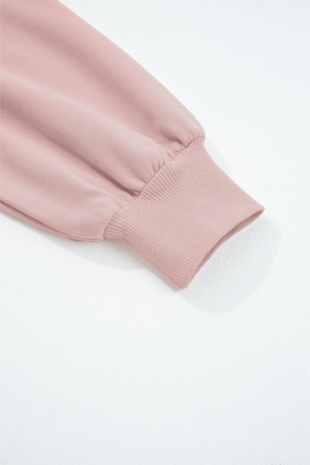 Light Pink Drop Shoulder Puff Sleeve Crop Pullover Drawstring Wide Leg Pants Set 🇺🇸
