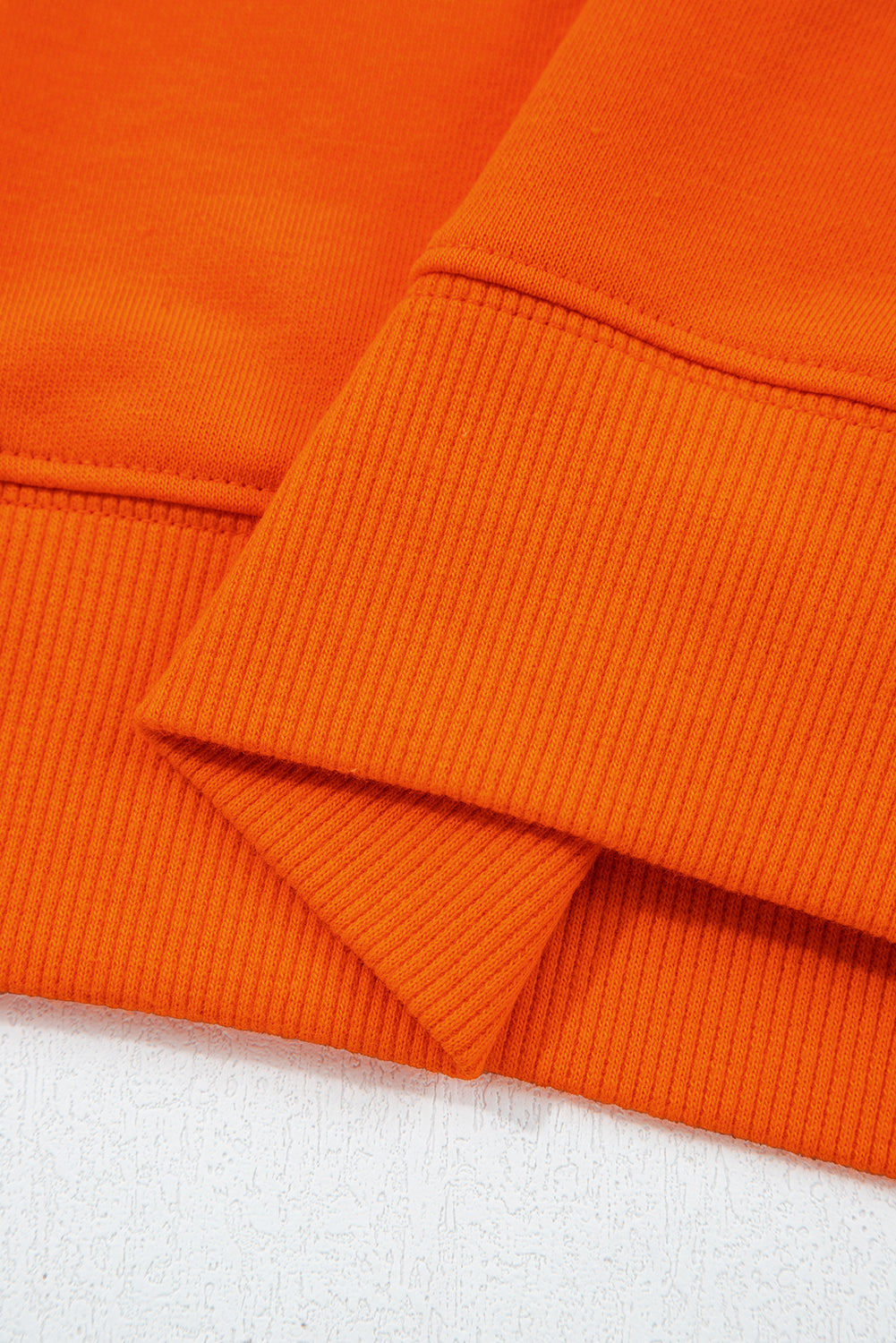 Orange Varsity Striped Sleeve Drop Shoulder Sweatshirt and Short Set 🇺🇲