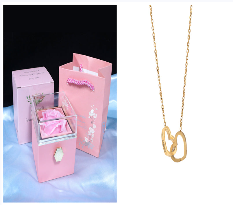 Rotating Soap Flower Rose Gift Box Creative Rotating Rose Jewelry Packaging Box 🇨🇳