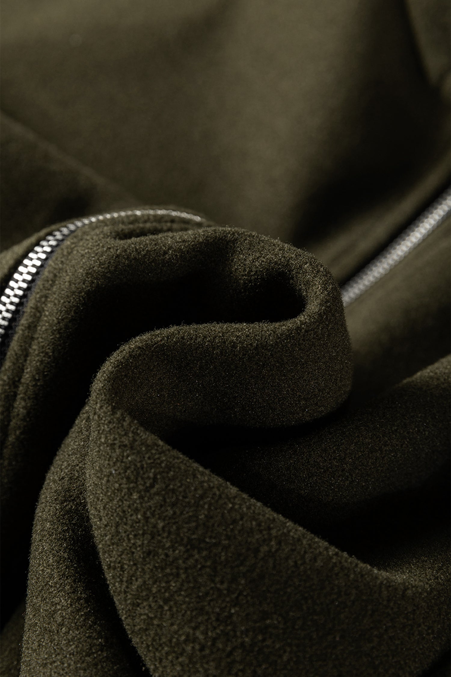 Four Leaf Clover Contrast Cuffed Drop Shoulder Zip up Tunic Hoodie 🇺🇸