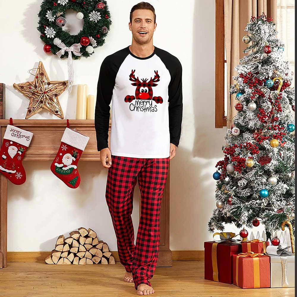 Family Christmas Pyjamas Matching Sets Christmas Sleepwear Parent-Child Pjs Outfit For Christmas Holiday Xmas Party 🇬🇧