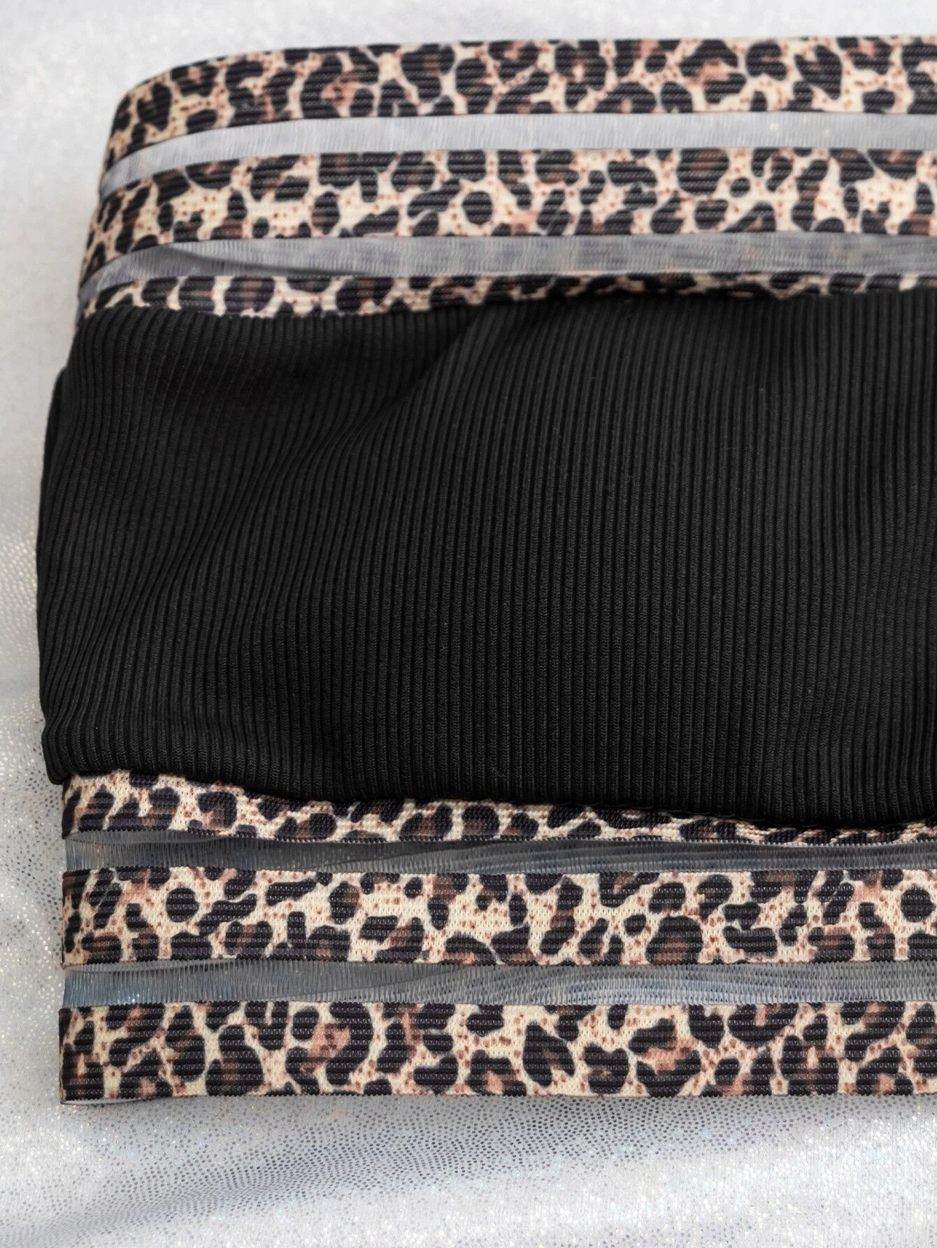 Split Swimsuit Leopard Splicing Strapless 🇬🇧