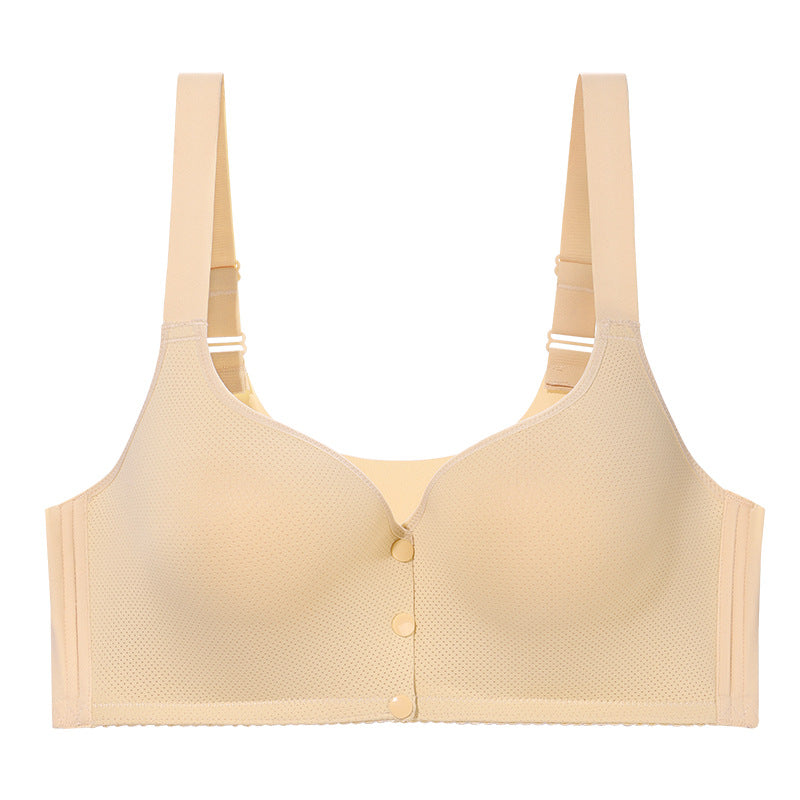 European And American Cup Extra-large Leopard-print Bra Wireless Tank-style Front-closure Lingerie 🇨🇳