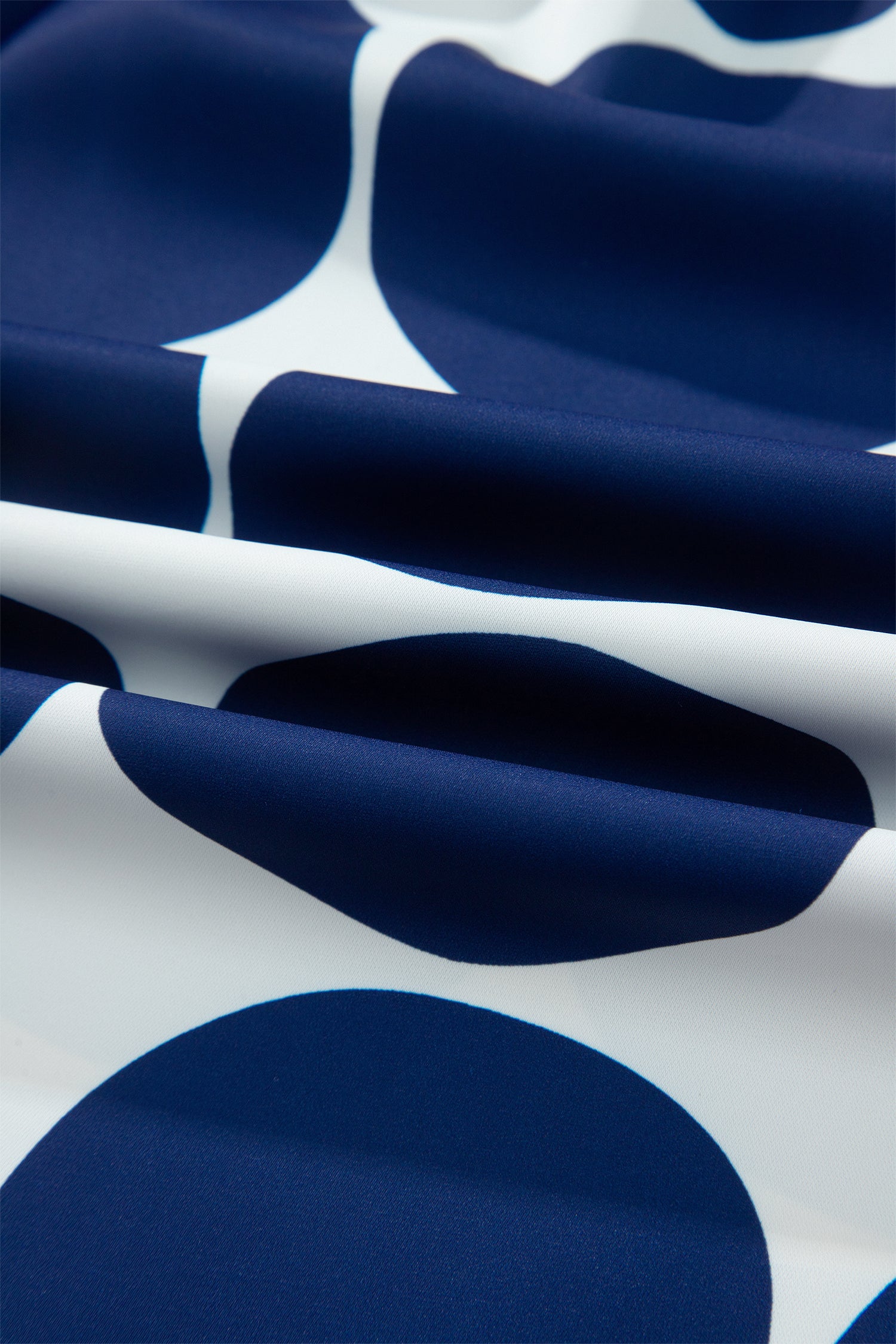 Blue Polka Dot Print Frilled Round Neck Shift Tank Top 🇺🇸