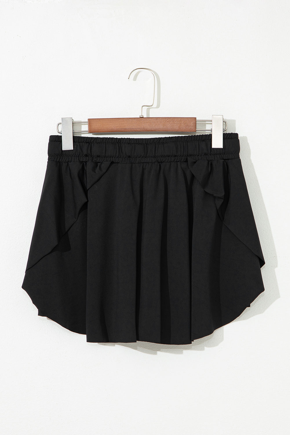 Black Drawstring High Waist Lined Tennis Skorts 🇨🇳