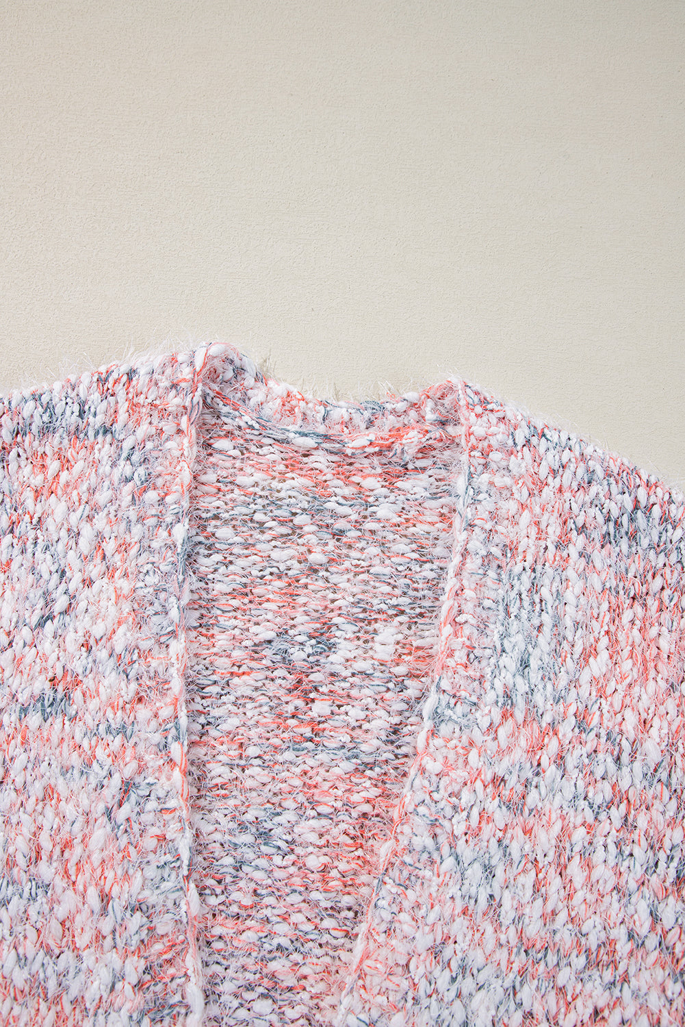 Pink Multicolor Confetti Open Front Knit Cardigan 🇨🇳