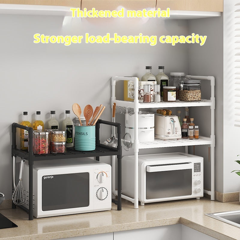 Multi-functional Kitchen Microwave Oven Storage Double-layer Kitchen Seasoning Rack 🇨🇳