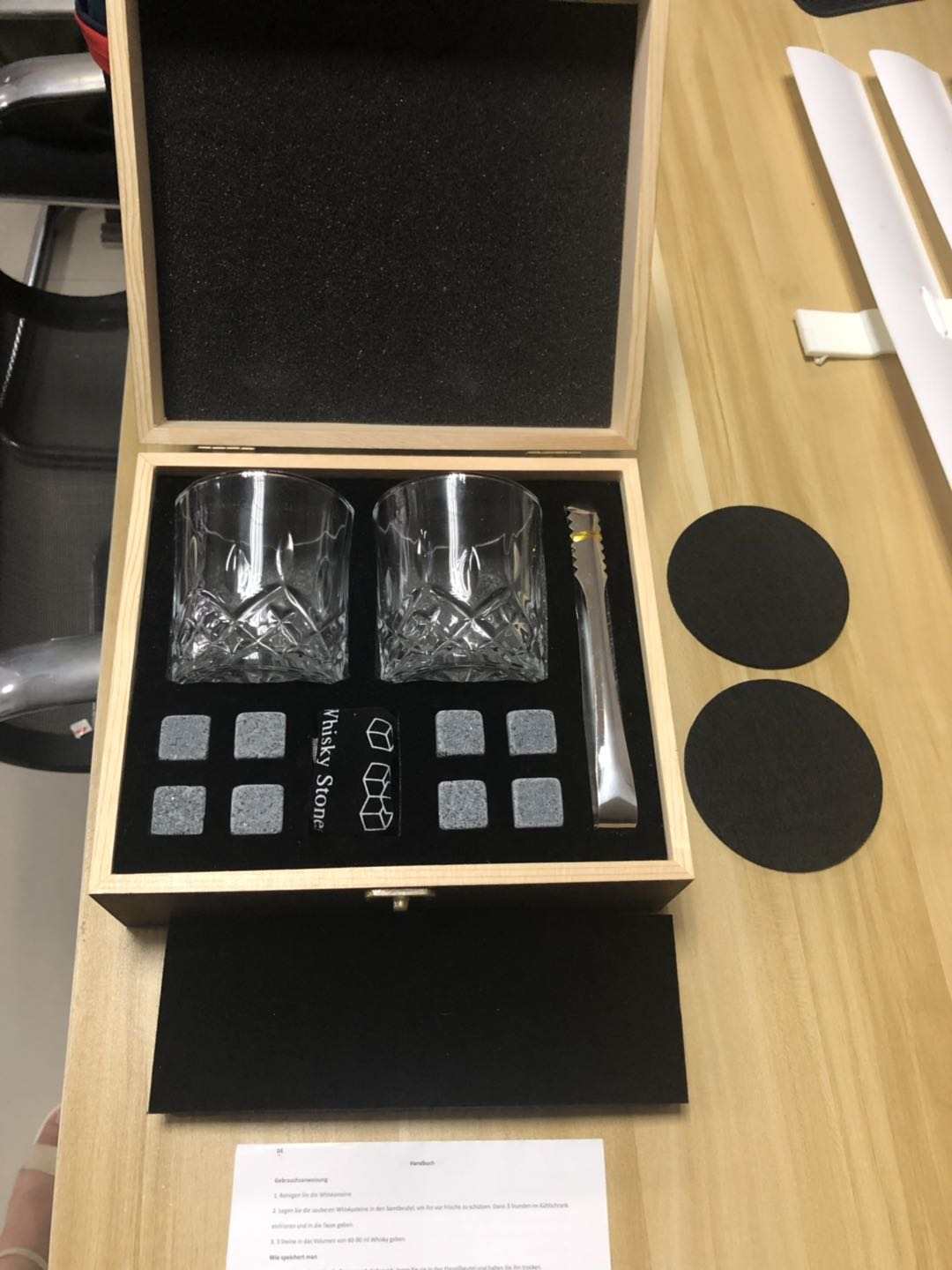 Whisky Stone Whisky Stones Glass Wooden Gift Box 🇨🇳