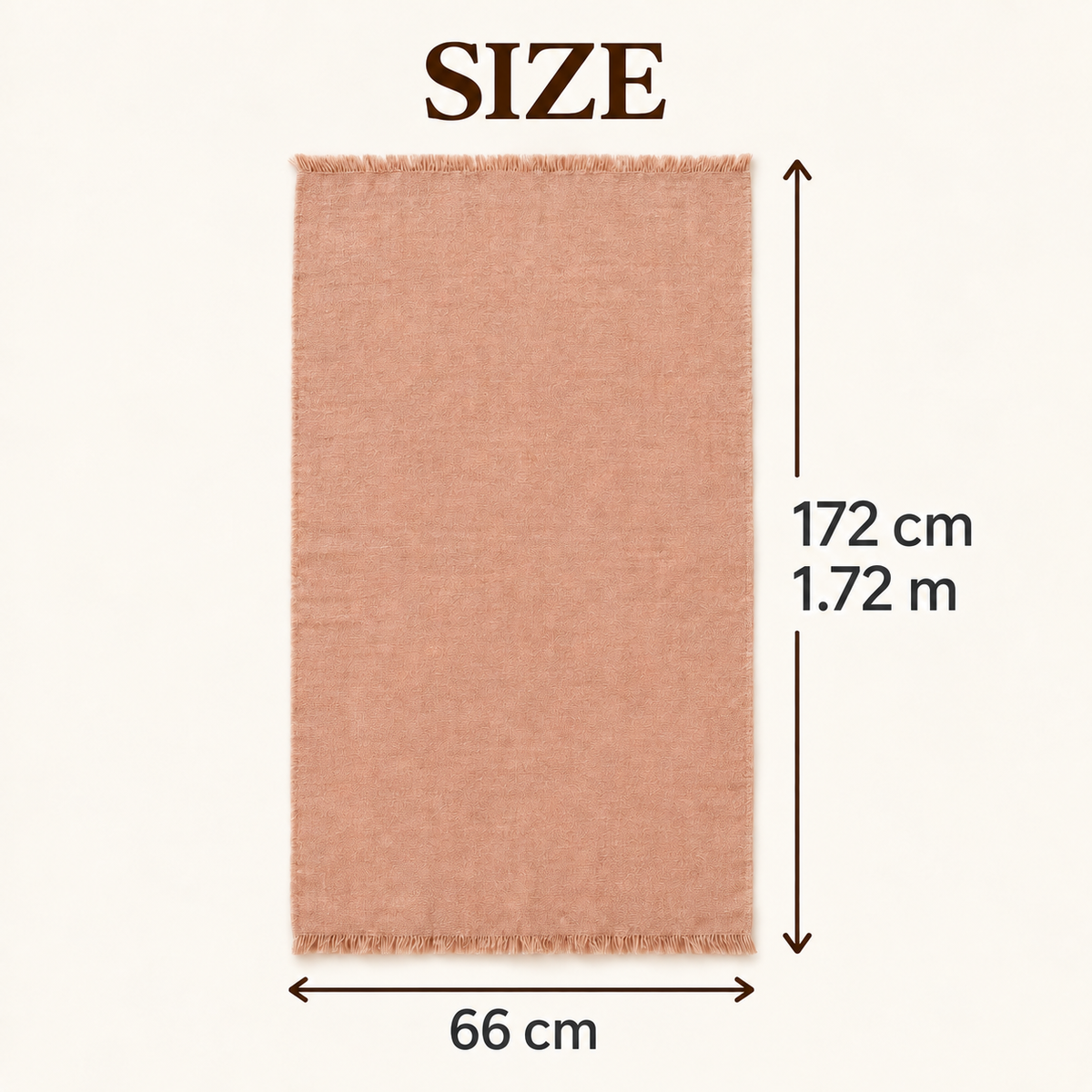 Warm Peach Nude Cotton Scarf – Soft, Comfortable Everyday Essential 🇬🇧