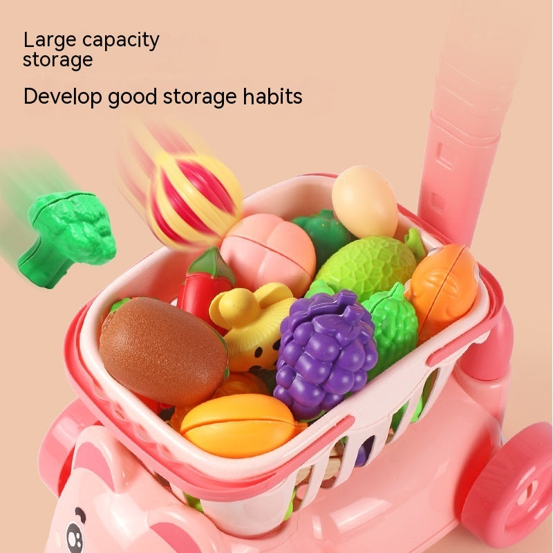 Children's Supermarket Kitchen Toy Simulation Trolley 🇨🇳