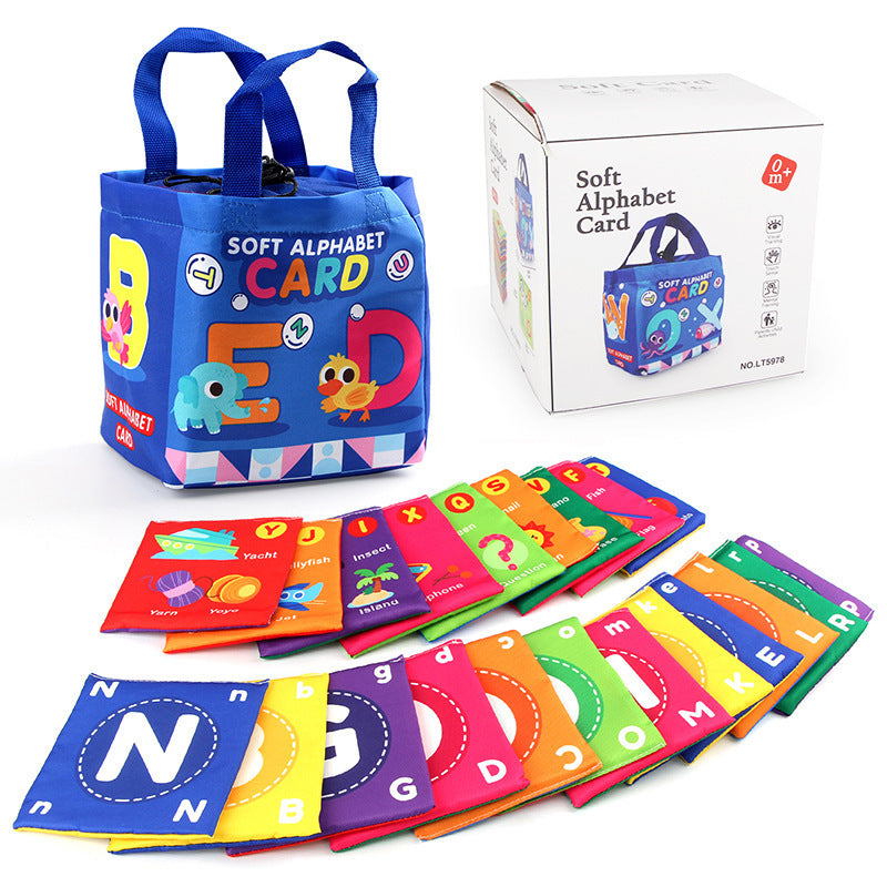New Baby Early Education Enlightenment Animal Alphanumeric Cognitive Card Cloth Book Buggy Bag 🇨🇳