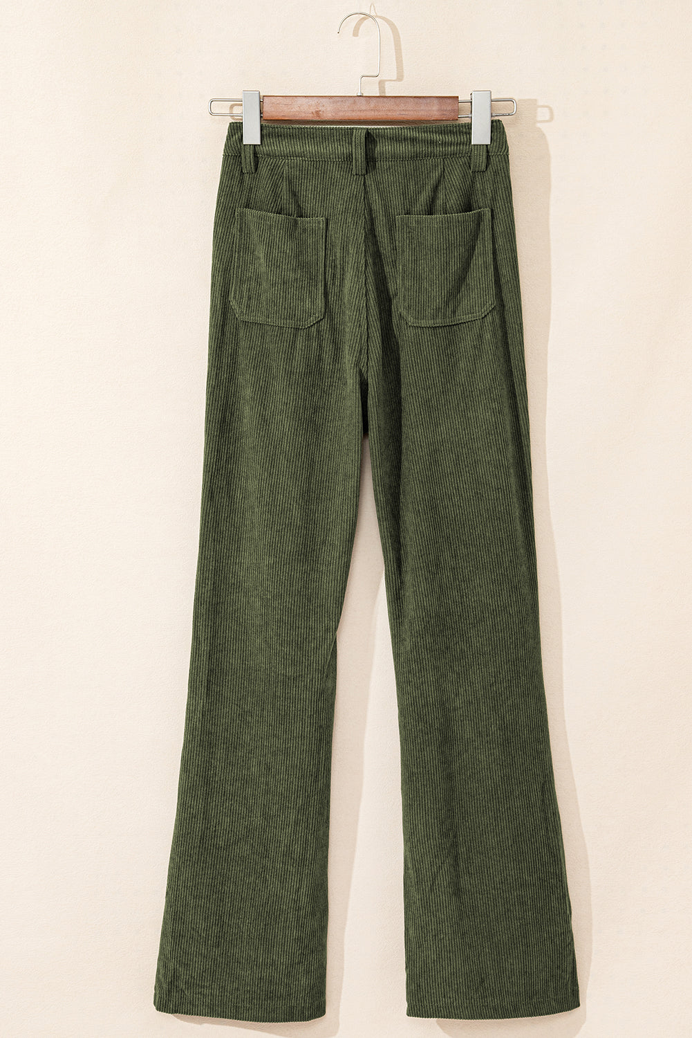 Green High Waist Square Pockets Corduroy Pants 🇺🇸