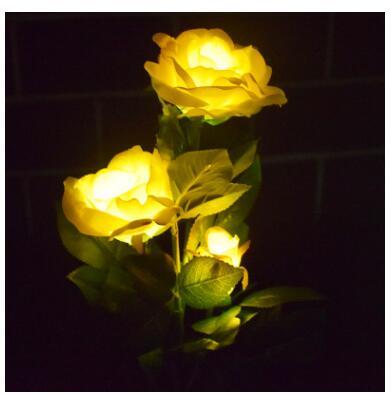 Solar rose lamp 3LED plug in the sun nen light garden garden light lawn light 🇨🇳