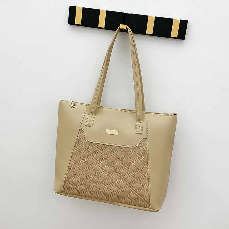 Diamond-Embossed Large-Capacity Tote Bag 🇨🇳