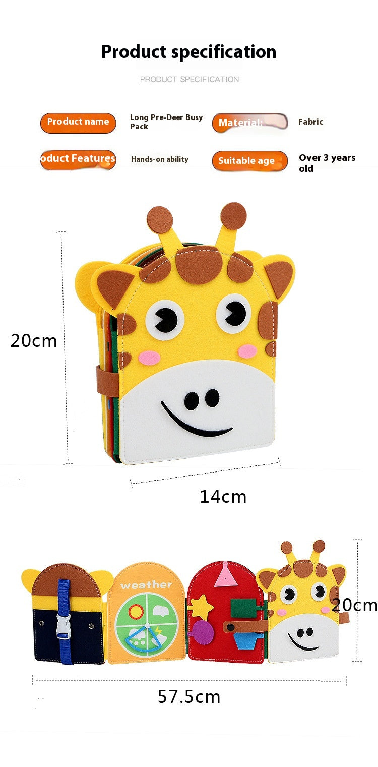 Shaped Giraffe Colored Felt Learning Board 🇨🇳
