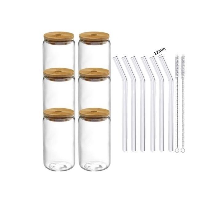 Glass Cup With Lid And Straw Transparent Bubble 🇨🇳