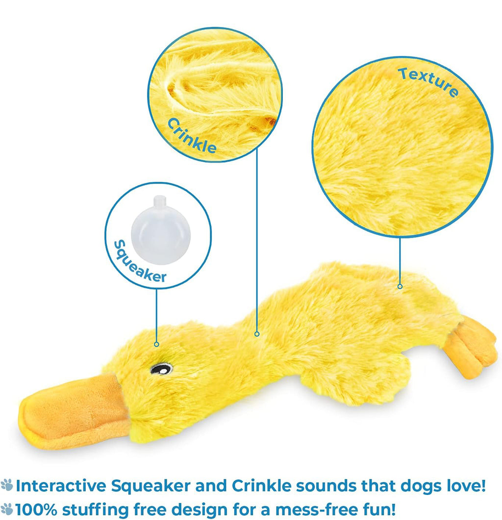 Best Pet Supplies Dog Toys For Small Medium And Large Breeds Cute No-Stuffed And Stuffed Duck With Soft Squeaky Fun For Indoor Puppies And Premium Puppies Plush No Mess Chewing And Playing 🇨🇳