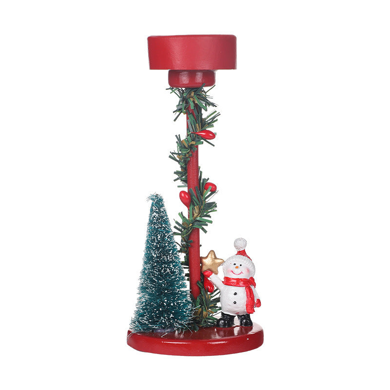 Christmas Decorations Desktop Resin Christmas Tree Elderly Candlestick 🇨🇳