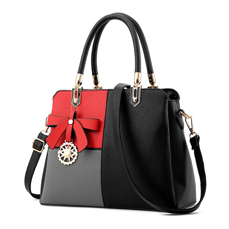 Women's contrast color handbag shoulder bag 🇨🇳