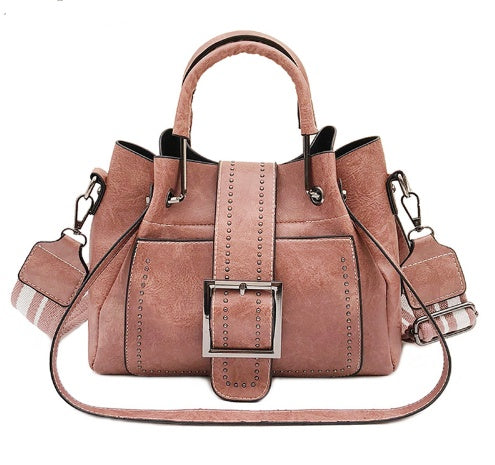Double Leather Bucket Bag Handbag 🇨🇳