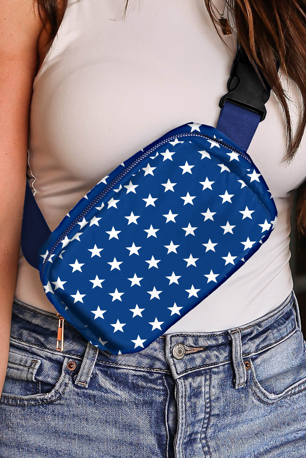 Bluing Independent Day Flag Star Printed Crossbody Bag 🇨🇳