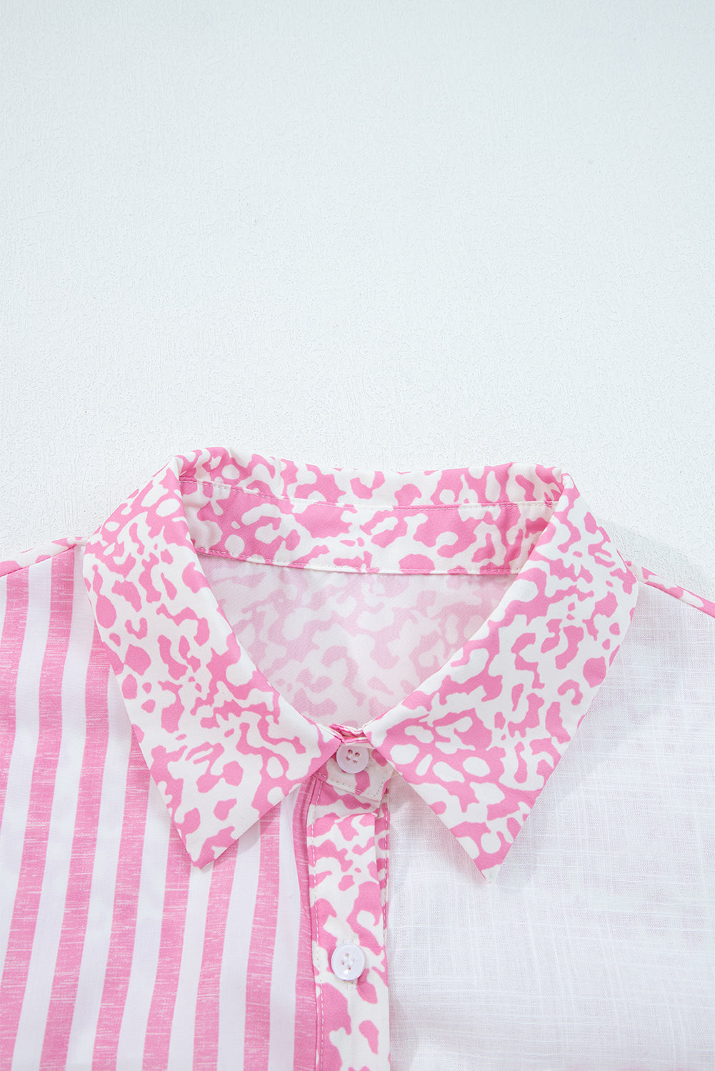 Pink Leopard Striped Western Casual Shirt 🇺🇸