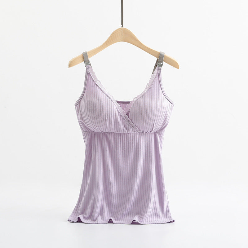 Breast feeding vest with cross elastic bra 🇨🇳