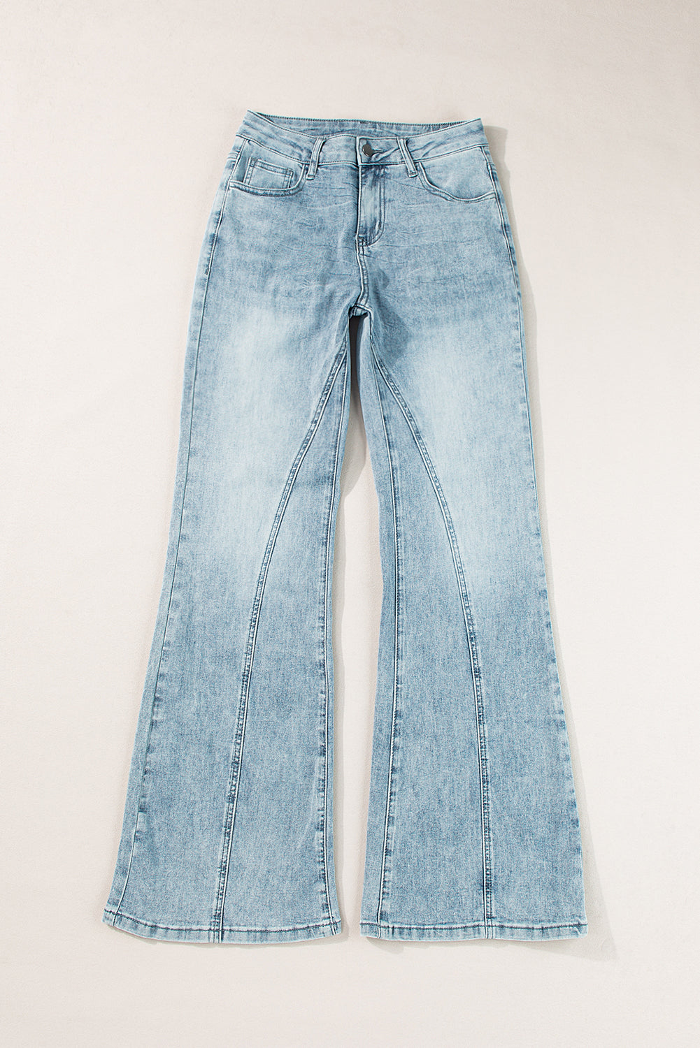 Dusk Blue Acid Wash Extra Wide Leg High Waist Long Jeans 🇨🇳