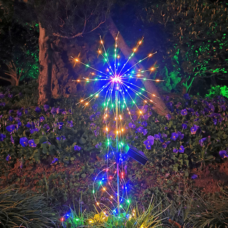 Solar Powered Garden Flowers Firework Lights Outdoor Copper Wire Lights Waterproof 🇨🇳