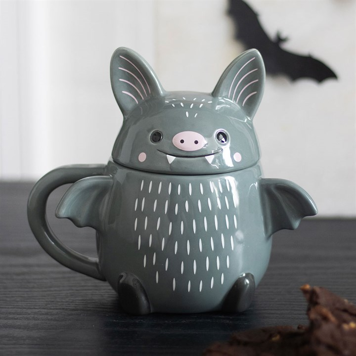 Cute Bat Lidded Mug 🇬🇧