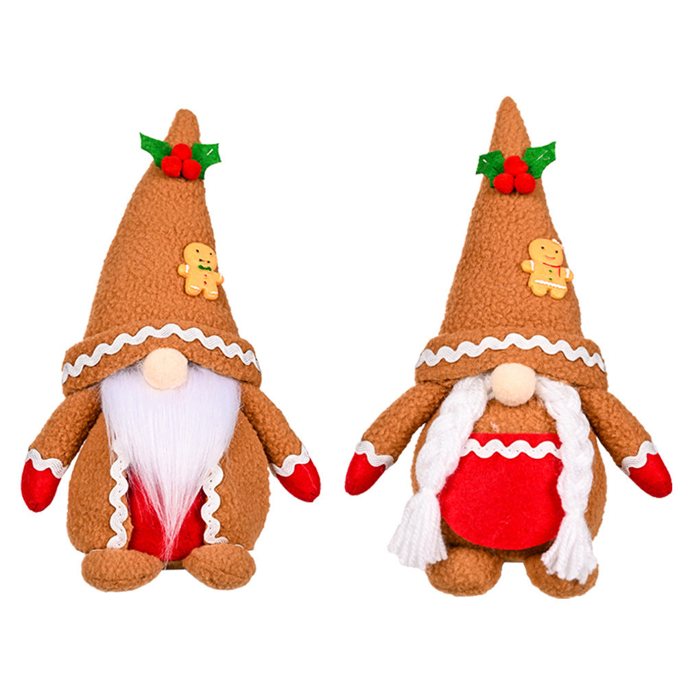 Khaki Gingerbread Man Knitted Doll Ornaments 🇨🇳