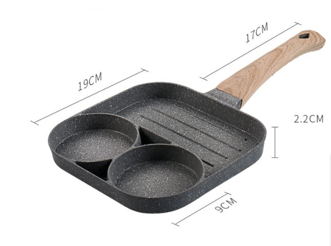 Multi Functional 4 Hole Frying Pan Non Stick Breakfast Burger Egg Pancake Maker 🇨🇳