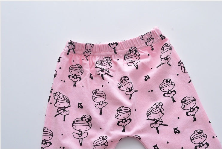Infant Baby Girls Clothes Daddy's Little Girl T-shirt Cartoon Pants Headband Toddler Outfits Clothing Set 🇨🇳