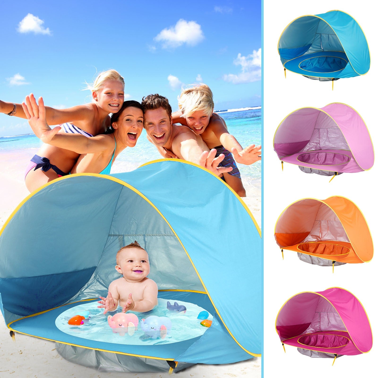 Baby Beach Tent Portable Shade Pool UV Protection Sun Shelter For Infant 🇨🇳
