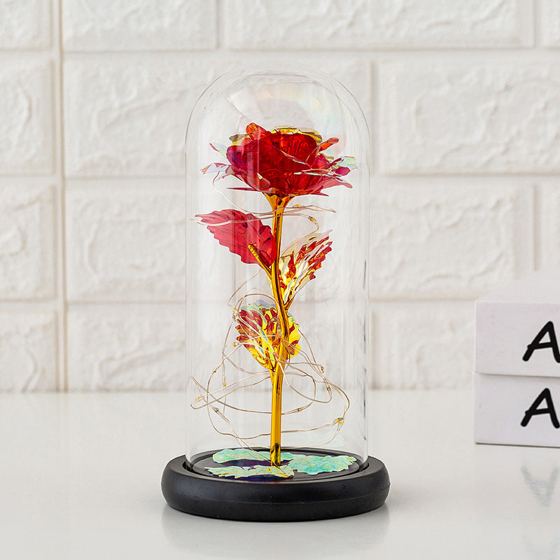 Preserved flower glass cover rose flower glass cover gift gifts 🇨🇳