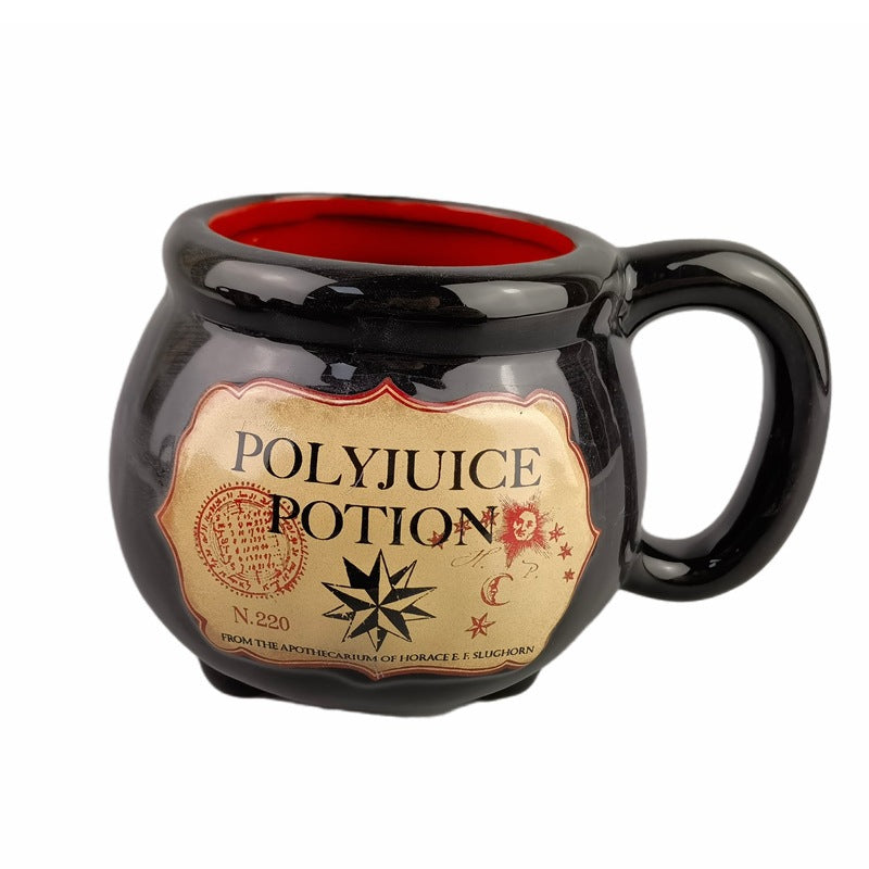 Black Mug With Legs Harry Potter Triangle Pot Ceramic Cup Censer Shape Cartoon Mug Switches Brew 🇨🇳