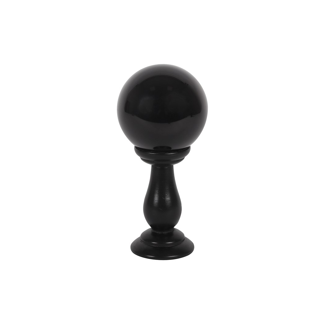 Small Black Crystal Ball on Stand 🇬🇧