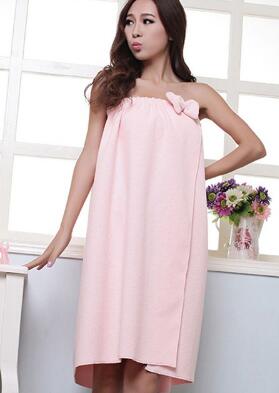 Women Microfiber Bath Towel Bath Robe Bathrobe Body Spa Bath Bow Wrap Towel Super Absorbent Bath Gown U0986 🇨🇳