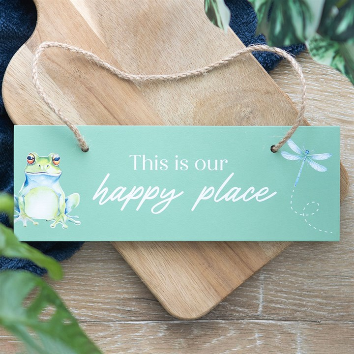 Light Green This is Our Happy Place Hanging Sign 🇬🇧