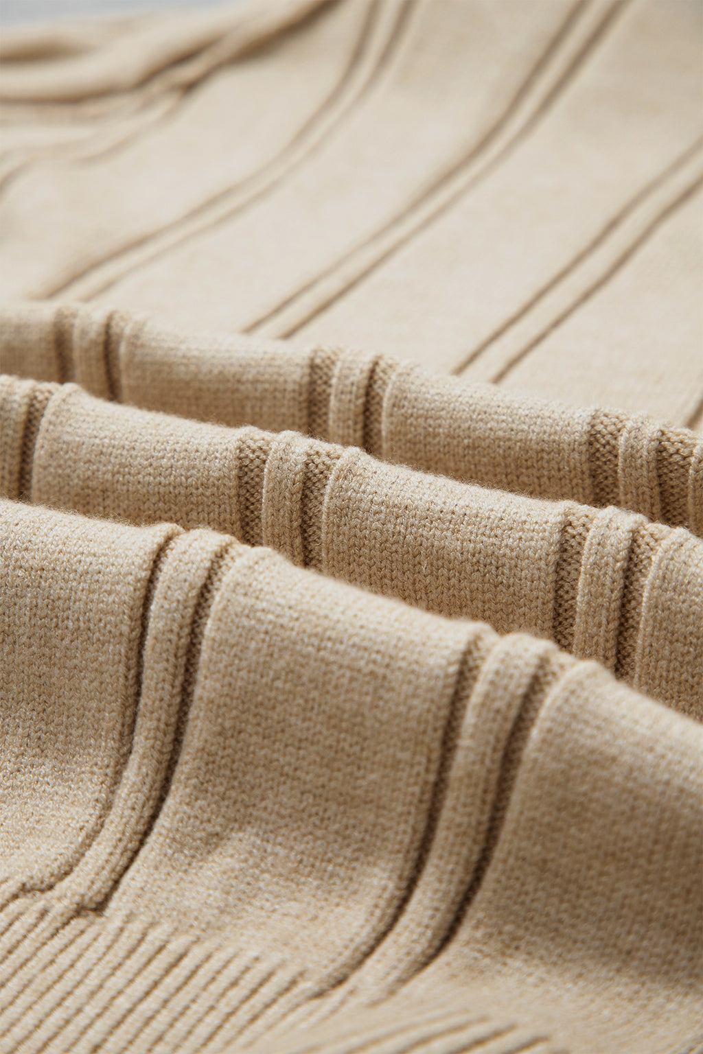 Parchment Oversized Cable Knit Long Sleeve Round Neck Tunic Length Plus Size Sweater 🇺🇸