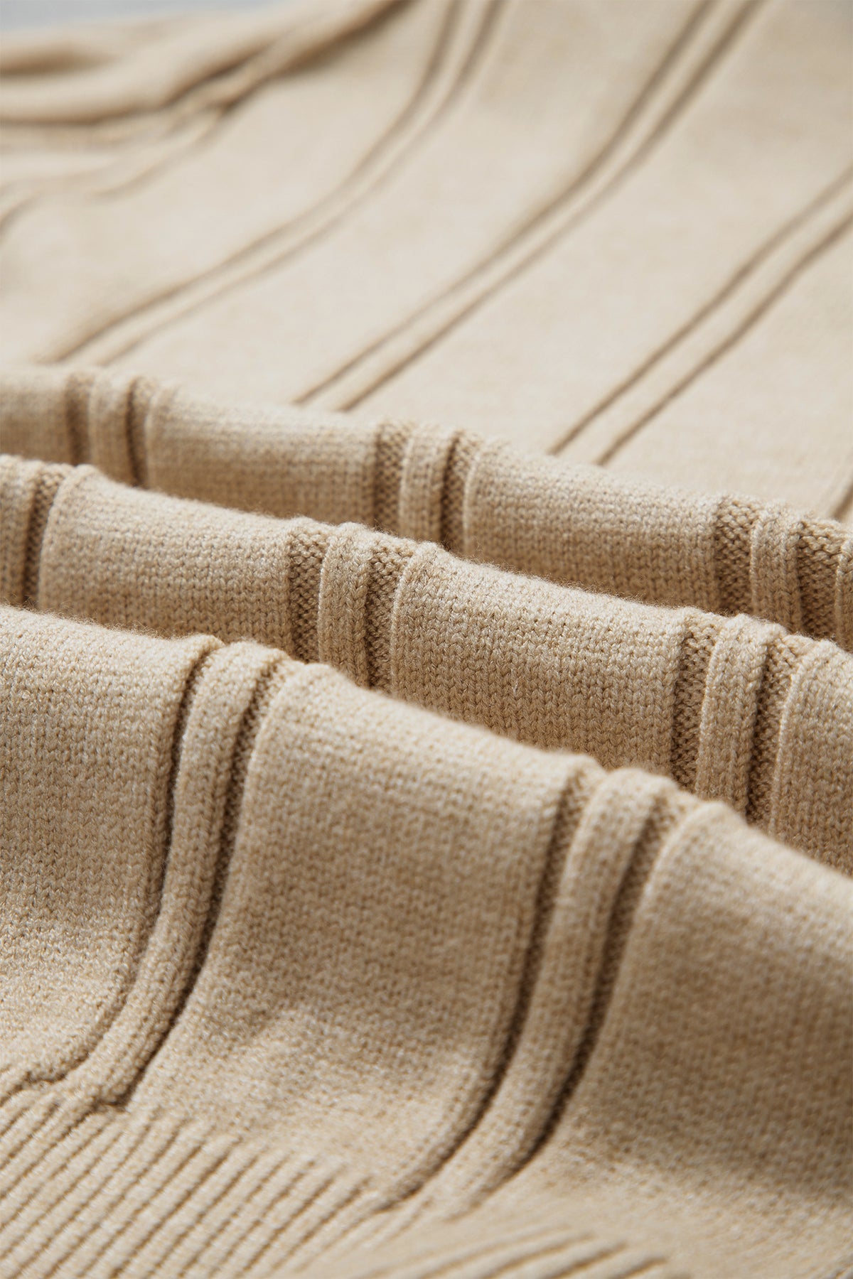 Parchment Oversized Cable Knit Long Sleeve Round Neck Tunic Length Plus Size Sweater 🇺🇸